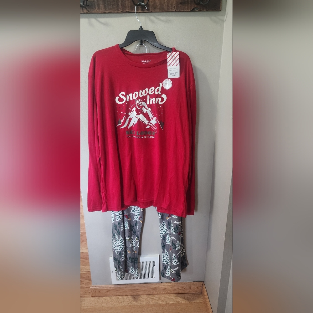 Red 'Snowed Inn' Pajama Set